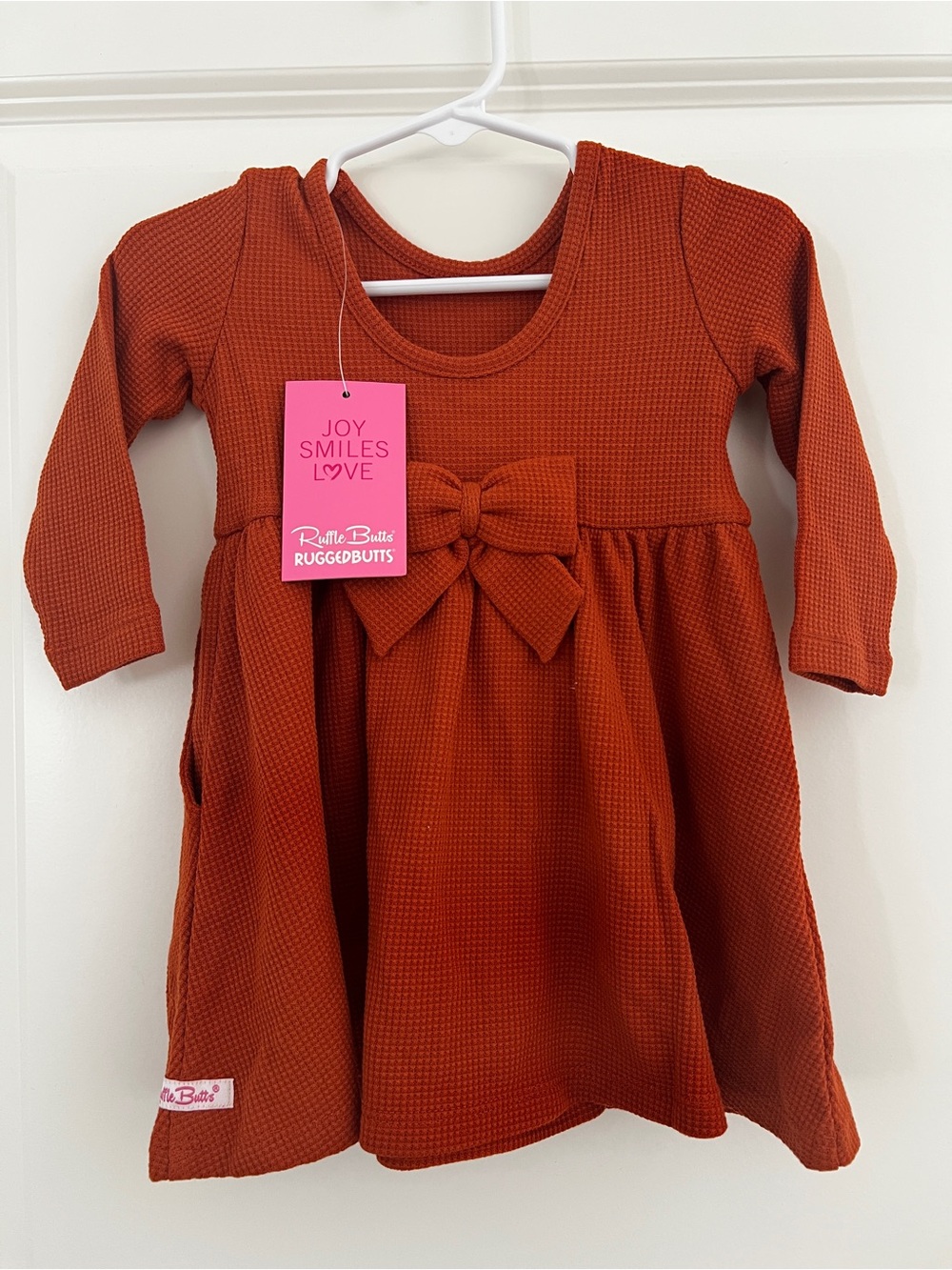 Ruffle Butts Long Sleeve Bow Dress